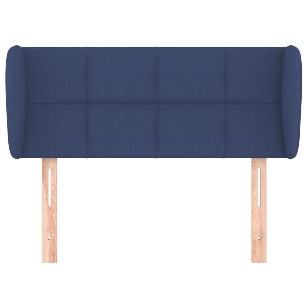 vidaXL Tăblie de pat cu aripioare albastru 93x23x78/88 cm textil vidaXL Tăblie de pat cu aripioare albastru 93x23x78/88 cm textil