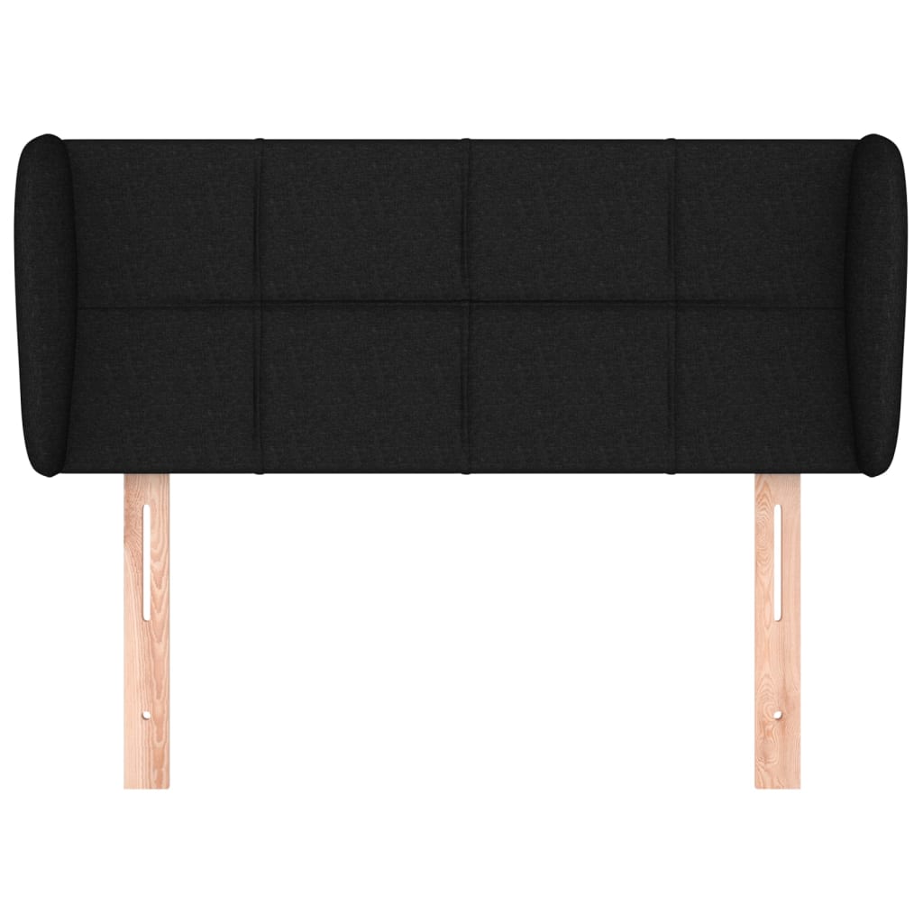 vidaXL Tăblie de pat cu aripioare negru 103x23x78/88 cm textil vidaXL Tăblie de pat cu aripioare negru 103x23x78/88 cm textil