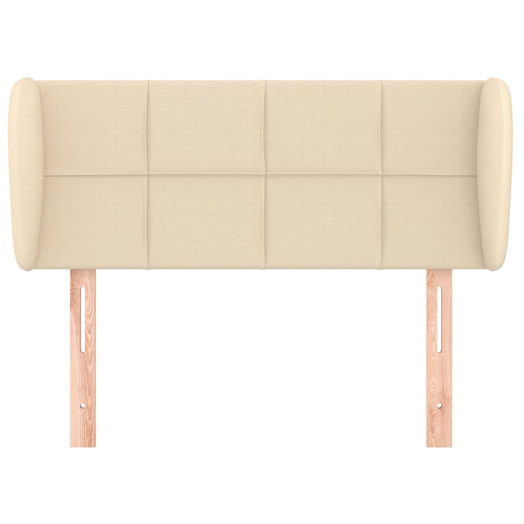 vidaXL Tăblie de pat cu aripioare crem 103x23x78/88 cm textil vidaXL Tăblie de pat cu aripioare crem 103x23x78/88 cm textil