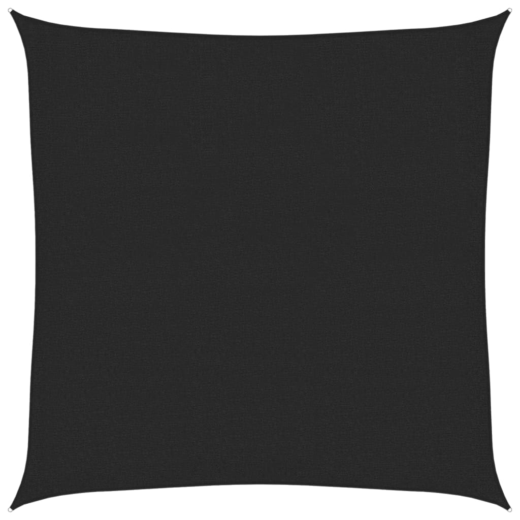 vidaXL Pânză parasolar, negru, 3x3 m, HDPE, 160 g/m²