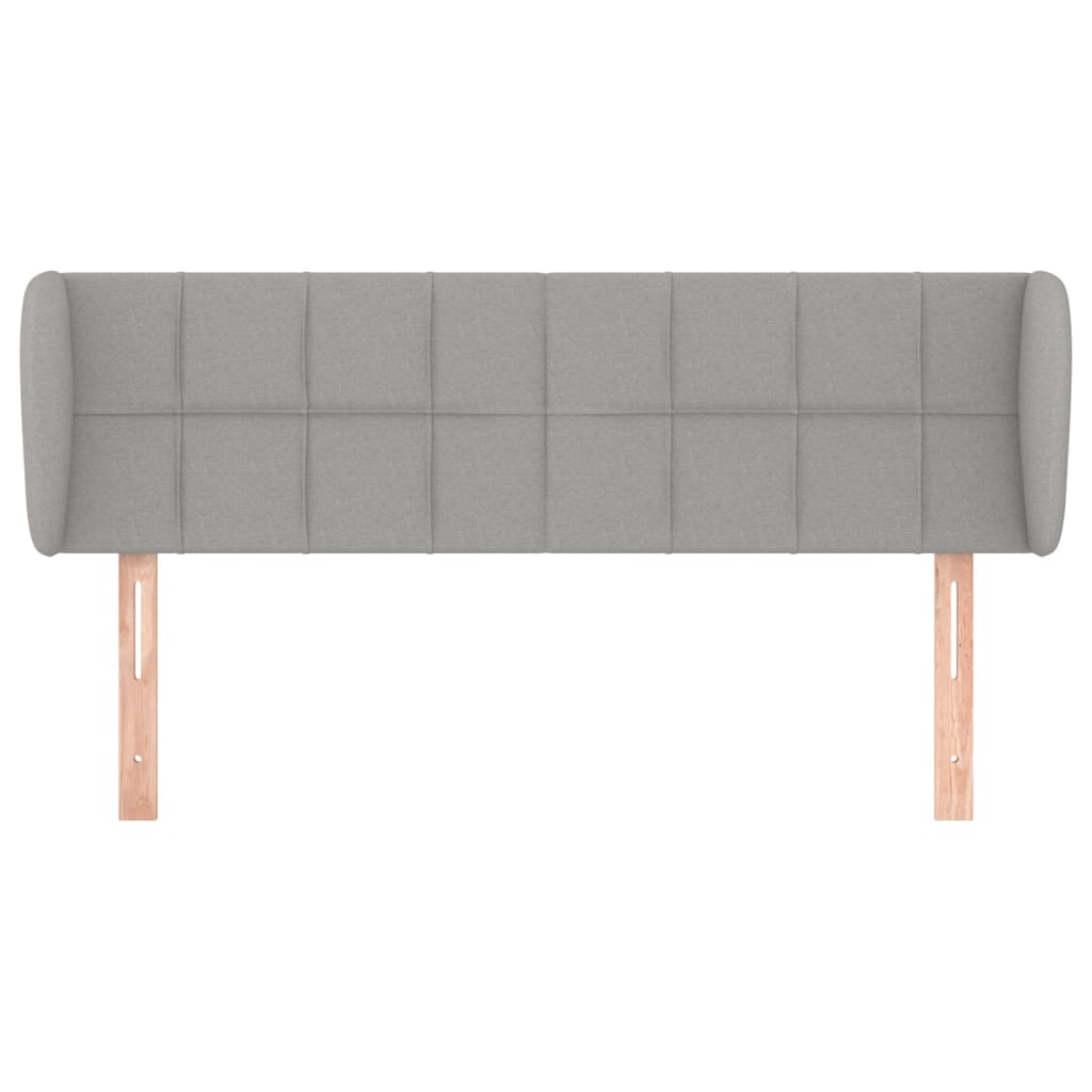vidaXL Tăblie de pat cu aripioare gri deschis 147x23x78/88 cm textil vidaXL Tăblie de pat cu aripioare gri deschis 147x23x78/88 cm textil