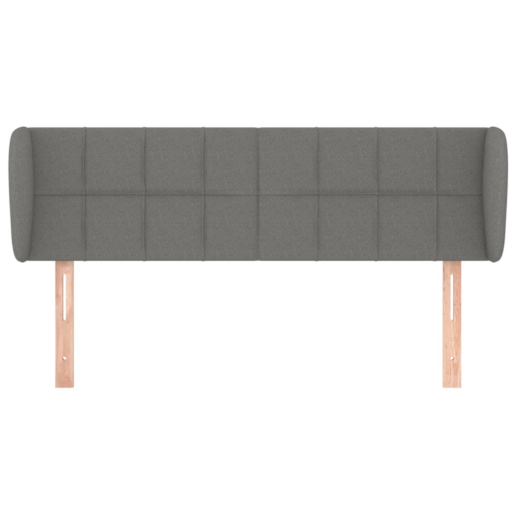 vidaXL Tăblie de pat cu aripioare gri închis 147x23x78/88 cm textil vidaXL Tăblie de pat cu aripioare gri închis 147x23x78/88 cm textil
