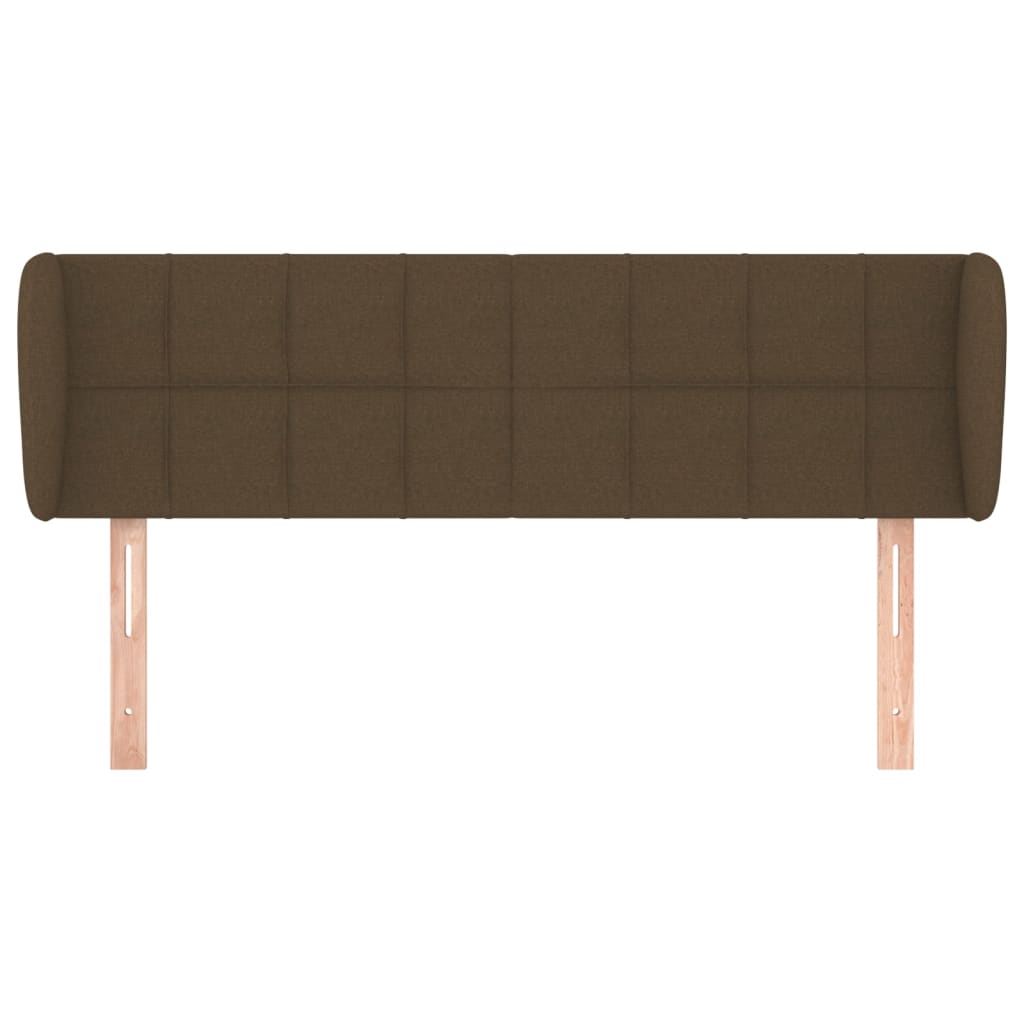 vidaXL Tăblie de pat cu aripioare maro închis 147x23x78/88 cm textil