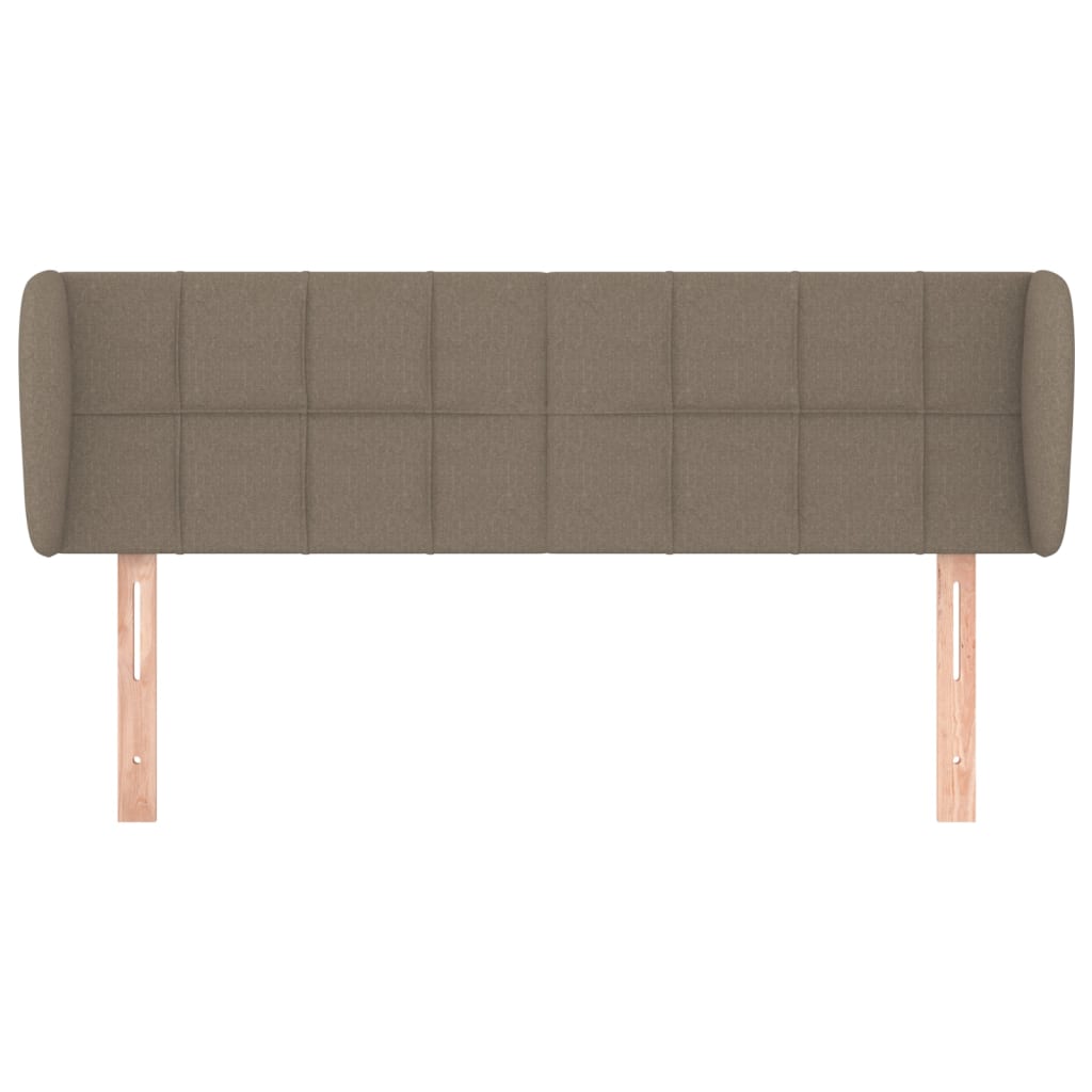 vidaXL Tăblie de pat cu aripioare gri taupe 147x23x78/88 cm textil