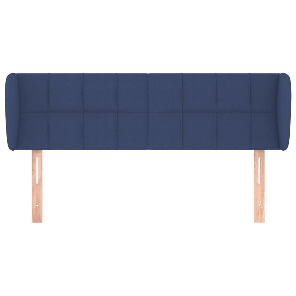 vidaXL Tăblie de pat cu aripioare, albastru, 147x23x78/88 cm textil vidaXL Tăblie de pat cu aripioare, albastru, 147x23x78/88 cm textil