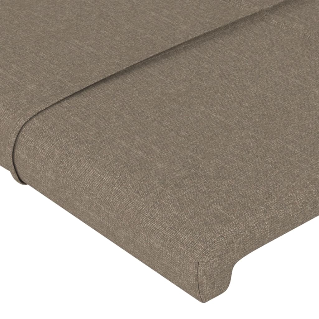 vidaXL Tăblie de pat cu aripioare gri taupe 163x23x78/88 cm textil vidaXL Tăblie de pat cu aripioare gri taupe 163x23x78/88 cm textil