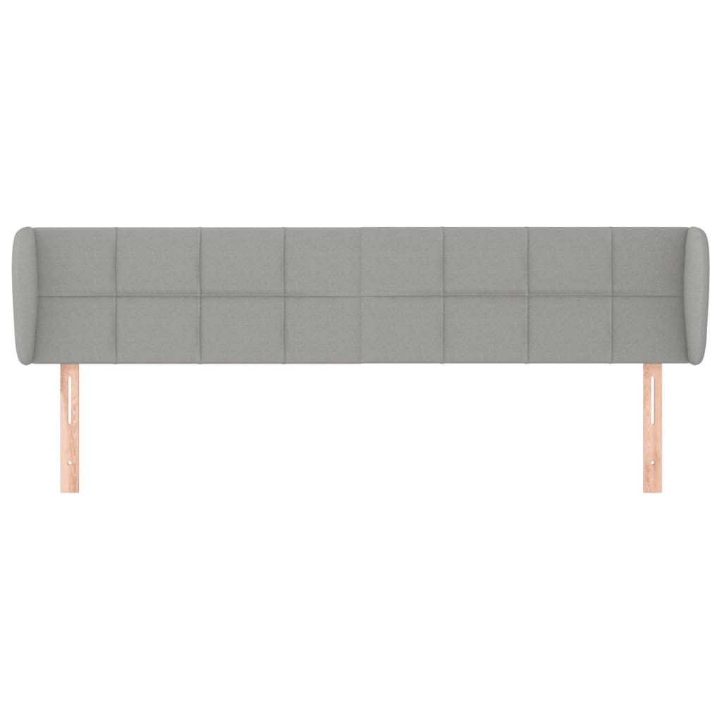vidaXL Tăblie de pat cu aripioare gri deschis 183x23x78/88 cm textil