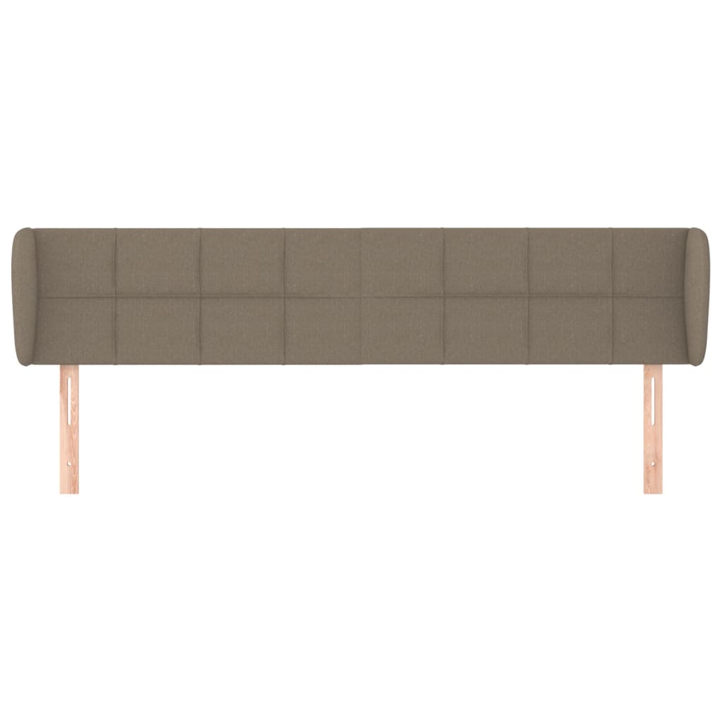 vidaXL Tăblie de pat cu aripioare gri taupe 183x23x78/88 cm textil