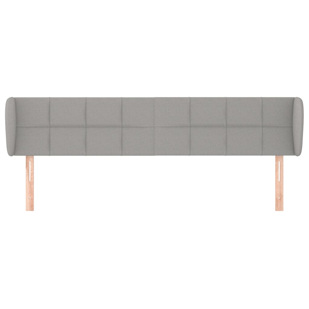 vidaXL Tăblie de pat cu aripioare gri deschis 203x23x78/88 cm textil vidaXL Tăblie de pat cu aripioare gri deschis 203x23x78/88 cm textil