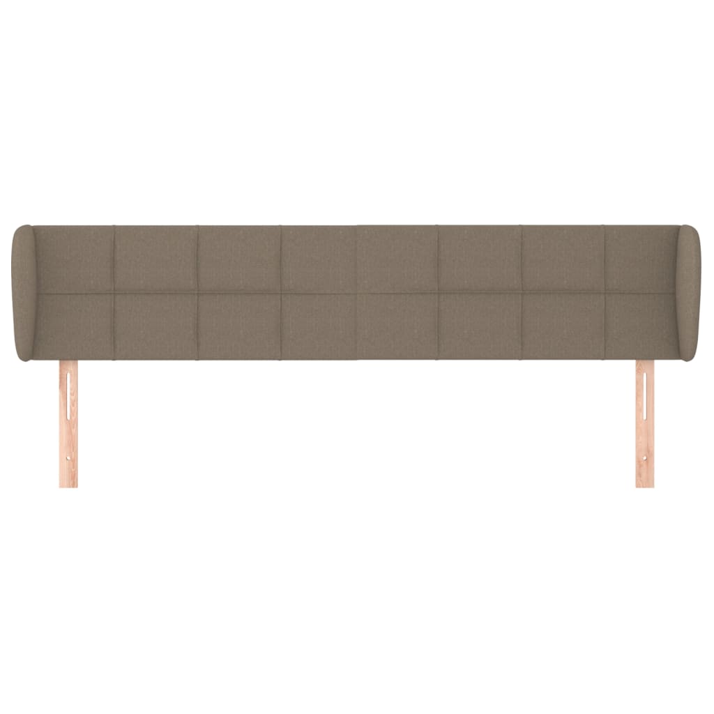 vidaXL Tăblie de pat cu aripioare gri taupe 203x23x78/88 cm textil