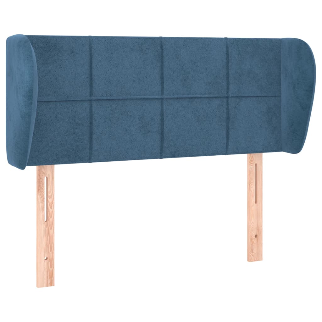 vidaXL Tăblie pat cu aripioare albastru închis 83x23x78/88 cm catifea vidaXL Tăblie pat cu aripioare albastru închis 83x23x78/88 cm catifea