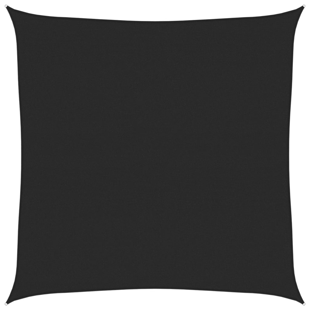 vidaXL Pânză parasolar, negru, 7x7 m, HDPE, 160 g/m²