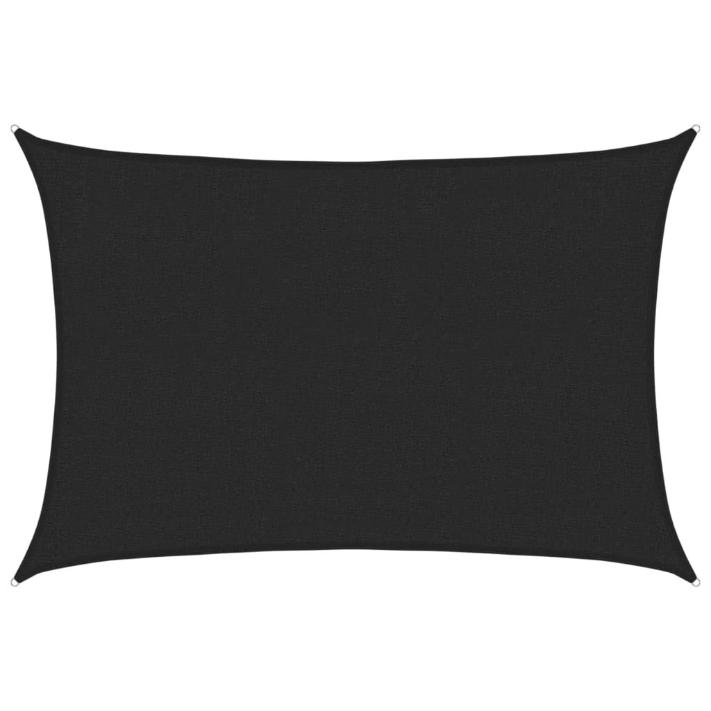 vidaXL Pânză parasolar, negru, 2x2,5 m, HDPE, 160 g/m²