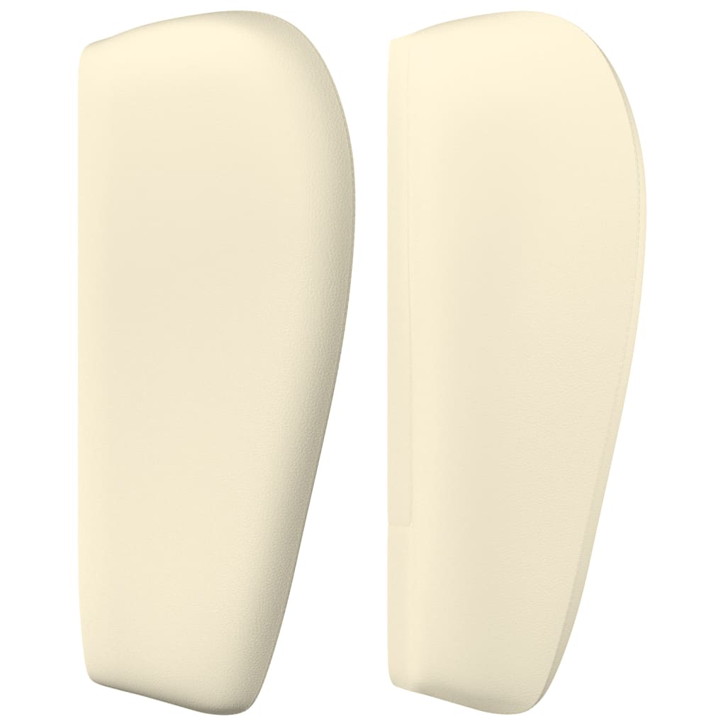 vidaXL Tăblie de pat cu aripioare crem 93x23x78/88 cm piele ecologică