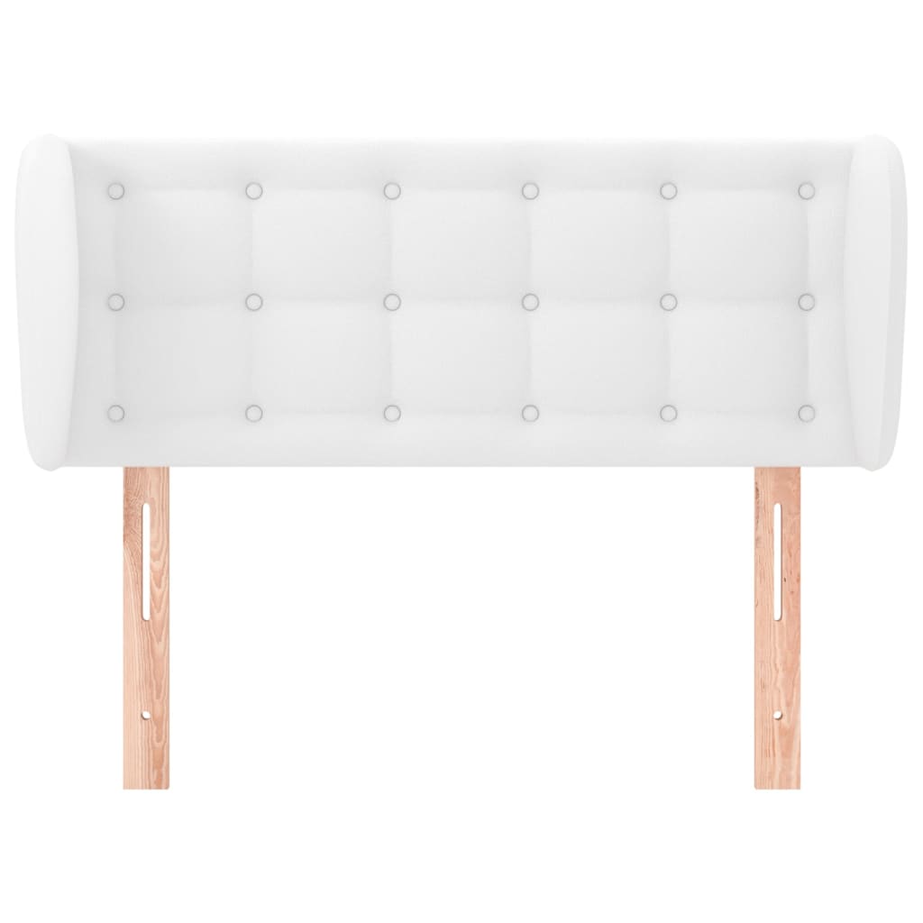 vidaXL Tăblie de pat cu aripioare alb 103x23x78/88 cm piele ecologică vidaXL Tăblie de pat cu aripioare alb 103x23x78/88 cm piele ecologică