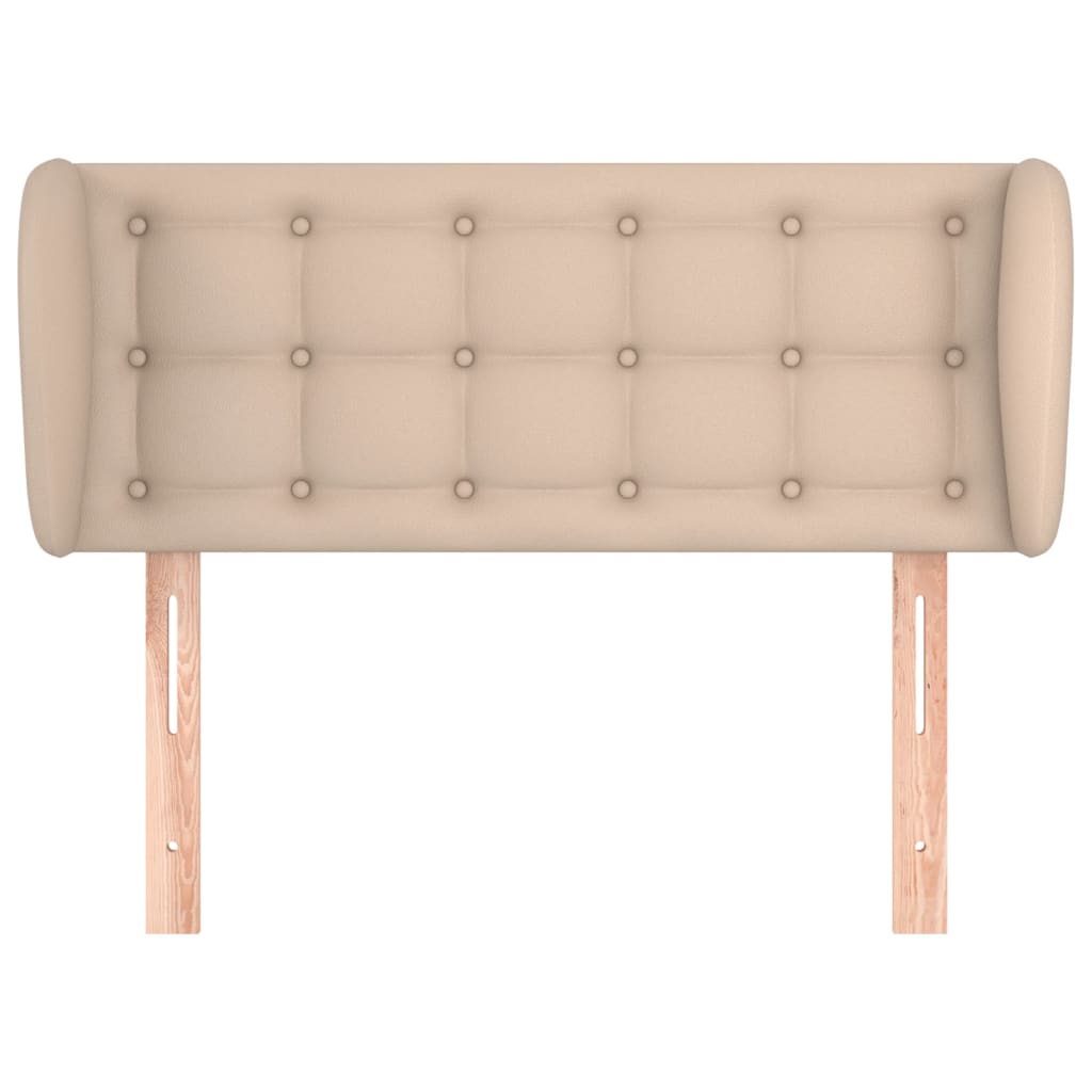 vidaXL Tăblie pat cu aripioare cappuccino 103x23x78/88cm piele eco vidaXL Tăblie pat cu aripioare cappuccino 103x23x78/88cm piele eco