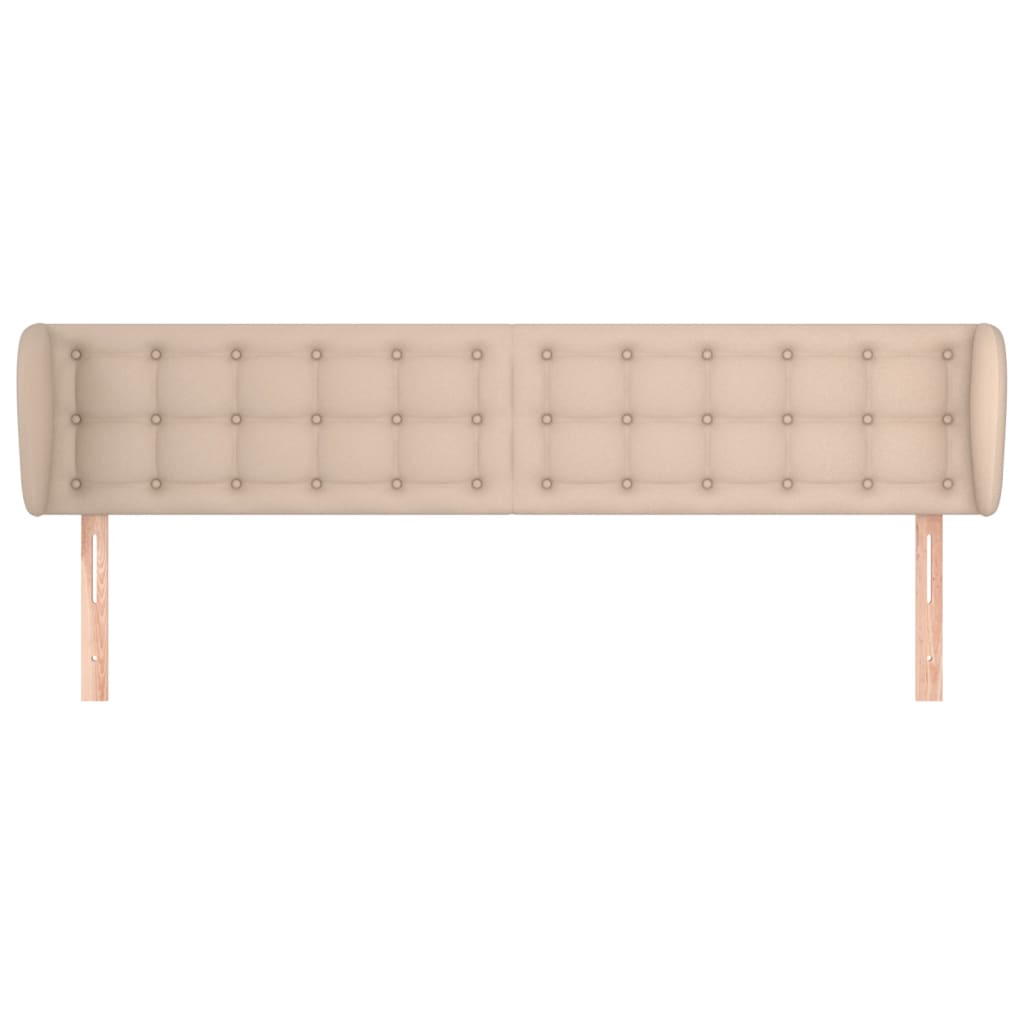 vidaXL Tăblie pat cu aripioare cappuccino 183x23x78/88 cm piele eco vidaXL Tăblie pat cu aripioare cappuccino 183x23x78/88 cm piele eco