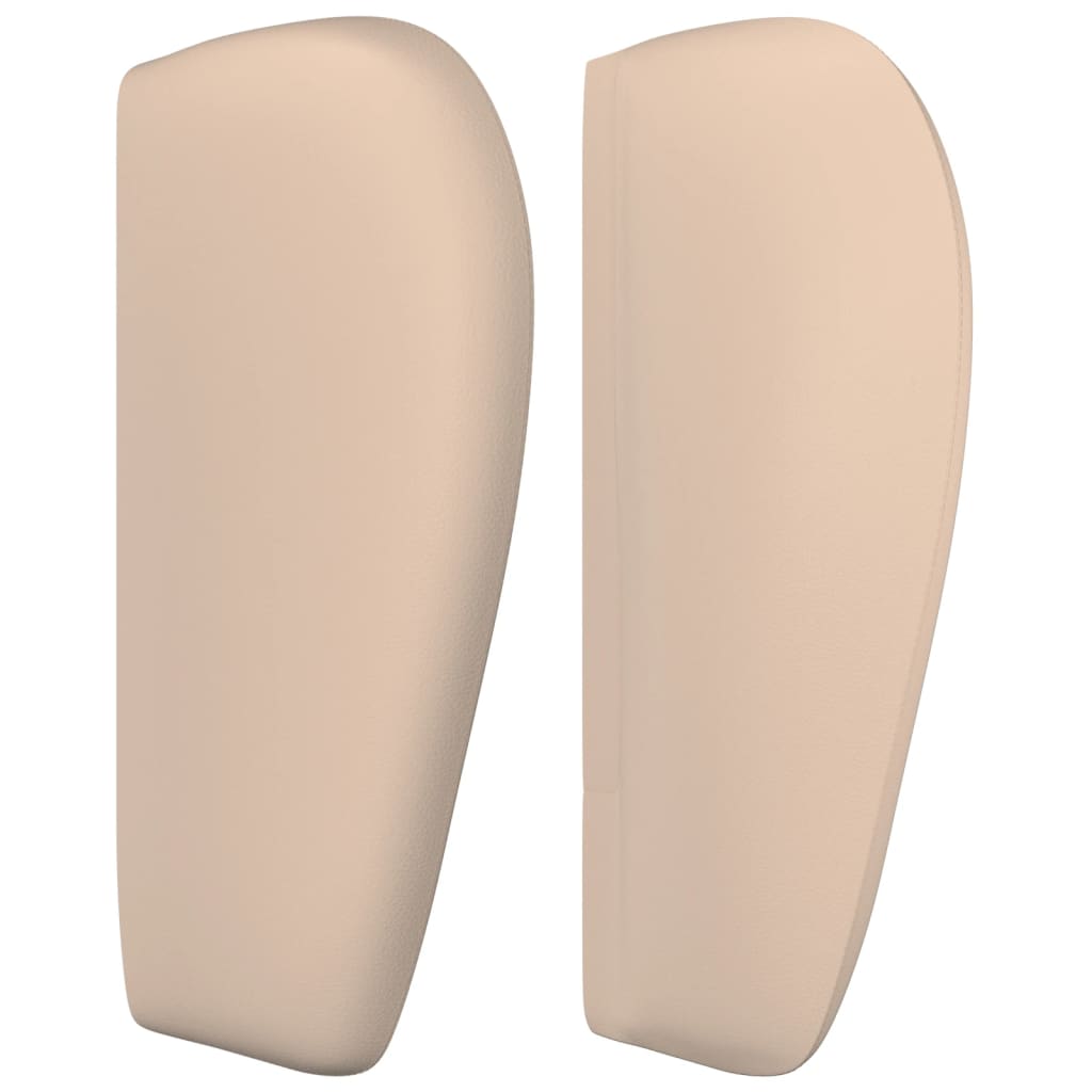 vidaXL Tăblie pat cu aripioare cappuccino 183x23x78/88 cm piele eco vidaXL Tăblie pat cu aripioare cappuccino 183x23x78/88 cm piele eco