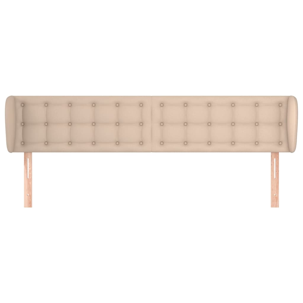 vidaXL Tăblie pat cu aripioare cappuccino 203x23x78/88cm piele eco vidaXL Tăblie pat cu aripioare cappuccino 203x23x78/88cm piele eco