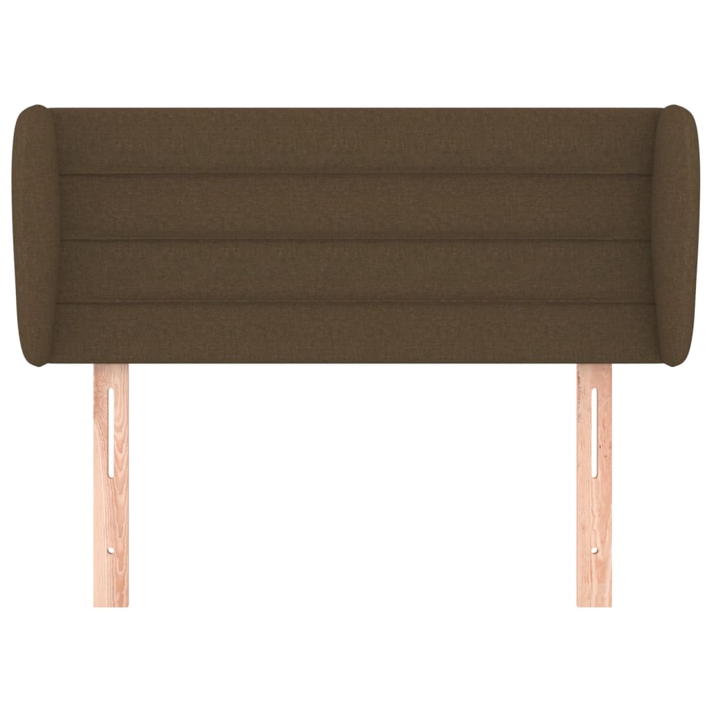 vidaXL Tăblie de pat cu aripioare maro închis 83x23x78/88 cm textil