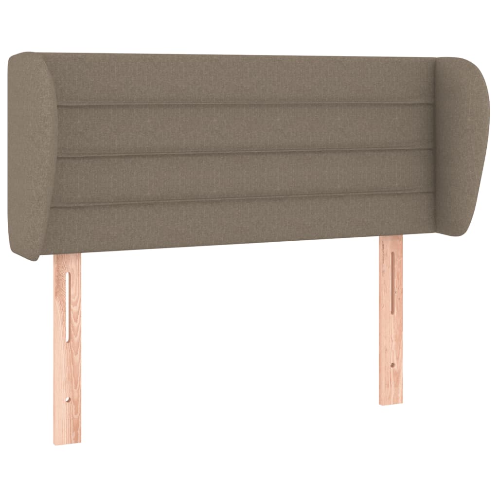 vidaXL Tăblie de pat cu aripioare gri taupe 93x23x78/88 cm textil