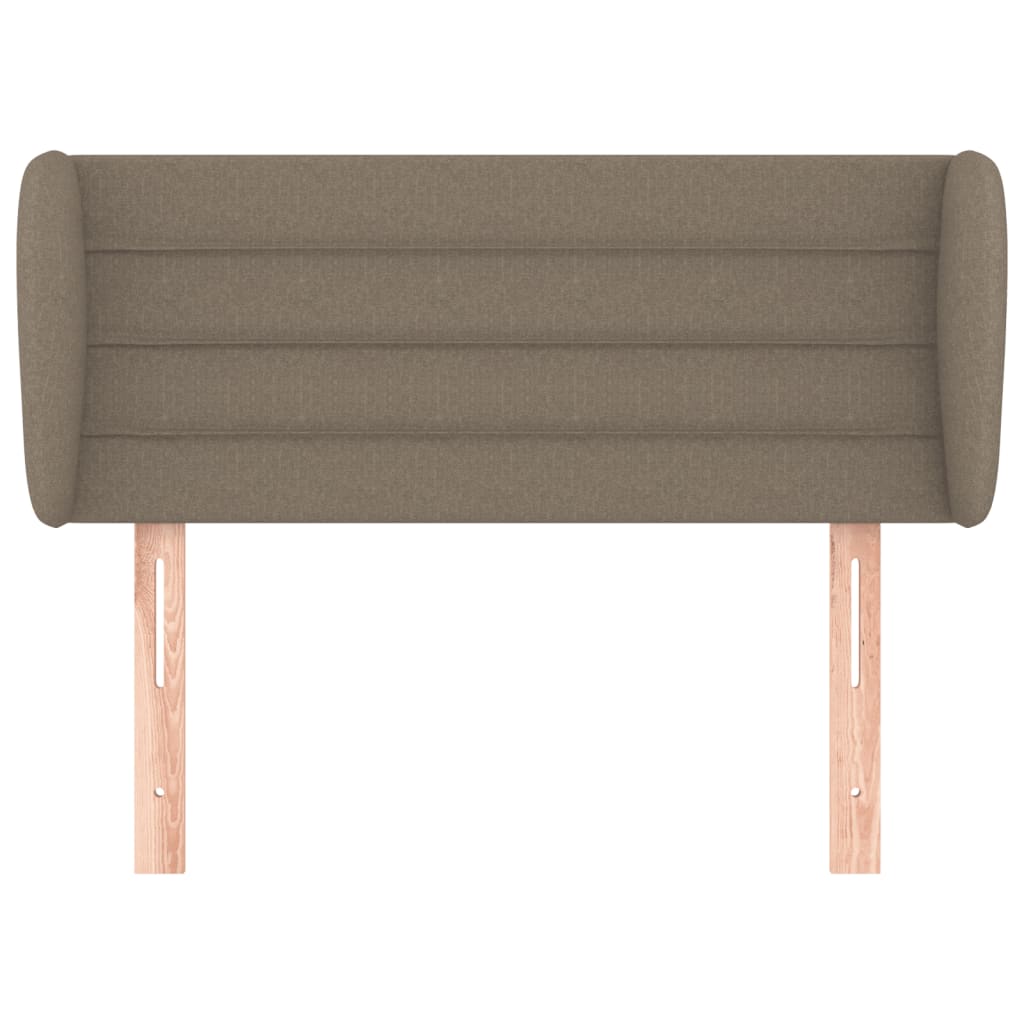 vidaXL Tăblie de pat cu aripioare gri taupe 93x23x78/88 cm textil