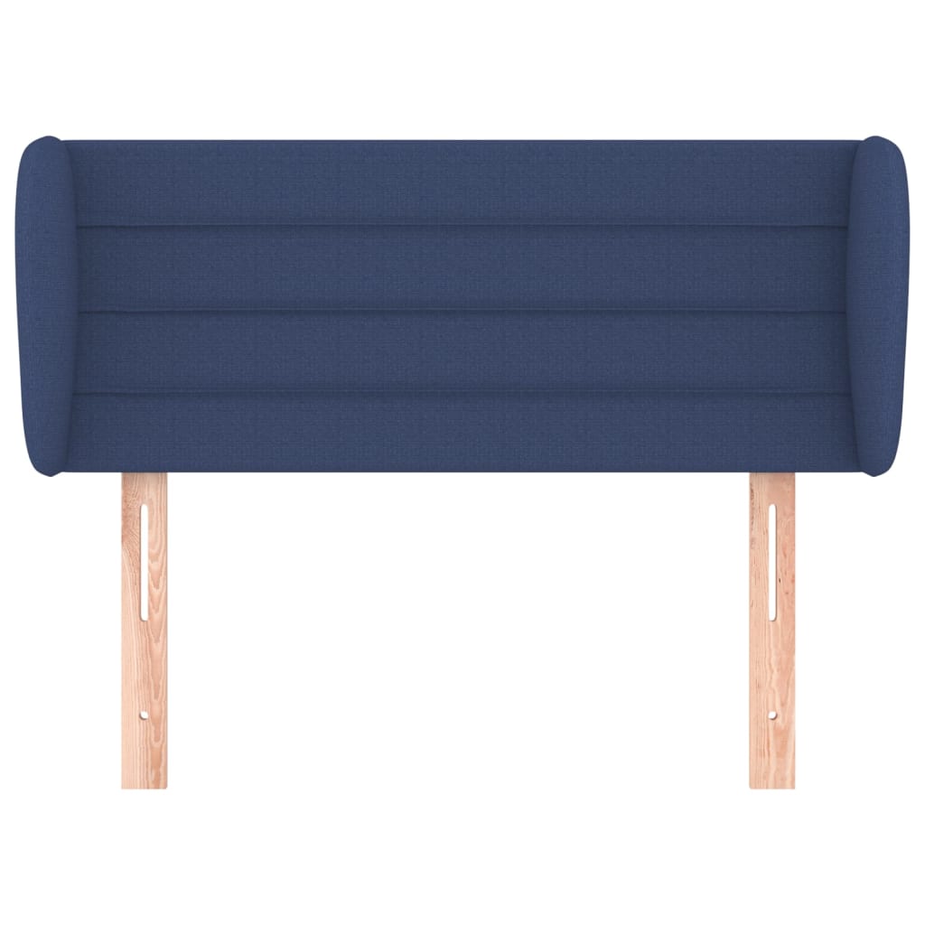 vidaXL Tăblie de pat cu aripioare albastru 93x23x78/88 cm textil vidaXL Tăblie de pat cu aripioare albastru 93x23x78/88 cm textil