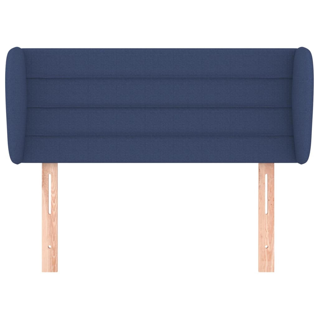 vidaXL Tăblie de pat cu aripioare, albastru, 103x23x78/88 cm textil vidaXL Tăblie de pat cu aripioare, albastru, 103x23x78/88 cm textil
