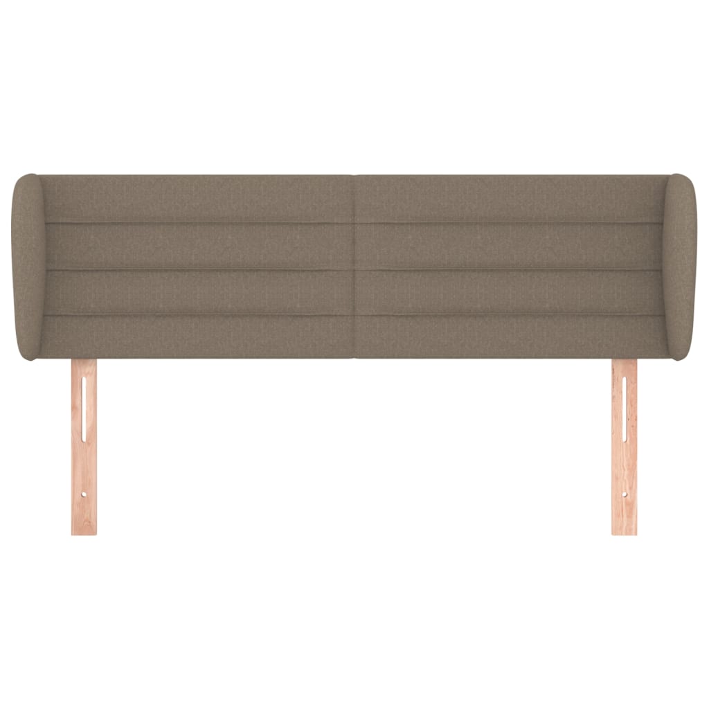 vidaXL Tăblie de pat cu aripioare gri taupe 147x23x78/88 cm textil