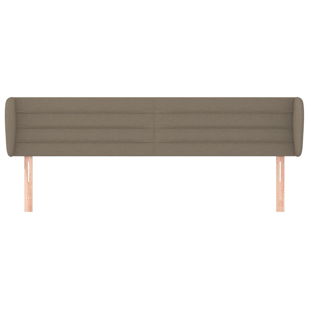vidaXL Tăblie de pat cu aripioare gri taupe 163x23x78/88 cm textil