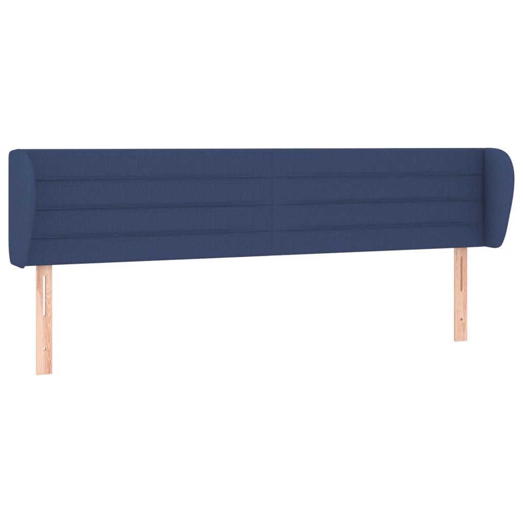 vidaXL Tăblie de pat cu aripioare, albastru, 163x23x78/88 cm textil vidaXL Tăblie de pat cu aripioare, albastru, 163x23x78/88 cm textil