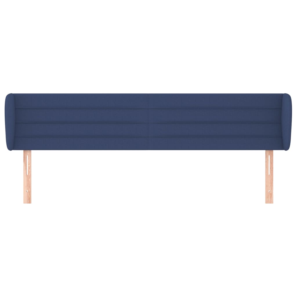 vidaXL Tăblie de pat cu aripioare, albastru, 163x23x78/88 cm textil vidaXL Tăblie de pat cu aripioare, albastru, 163x23x78/88 cm textil