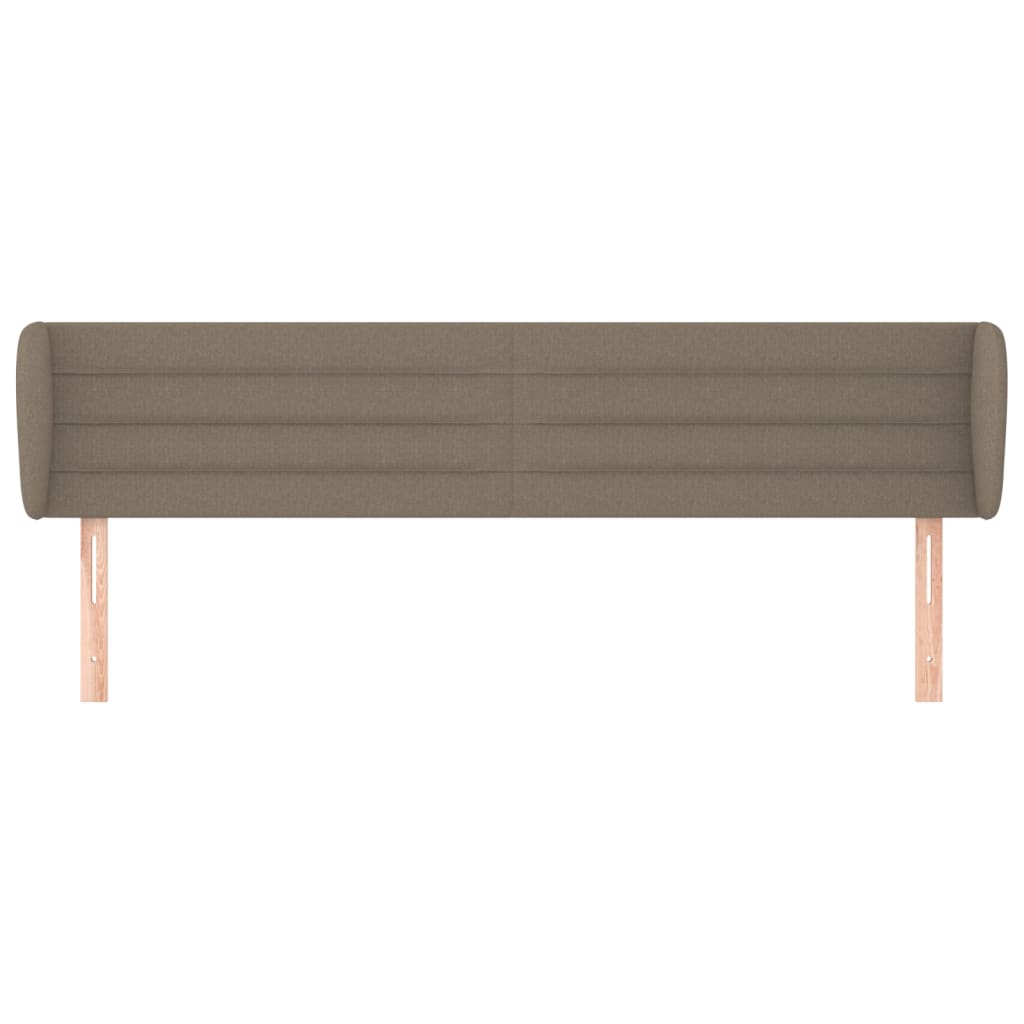 vidaXL Tăblie de pat cu aripioare gri taupe 183x23x78/88 cm textil
