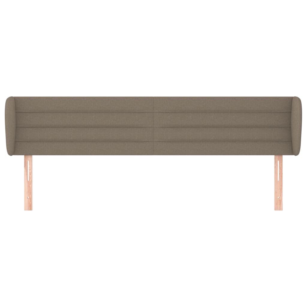 vidaXL Tăblie de pat cu aripioare gri taupe 203x23x78/88 cm textil