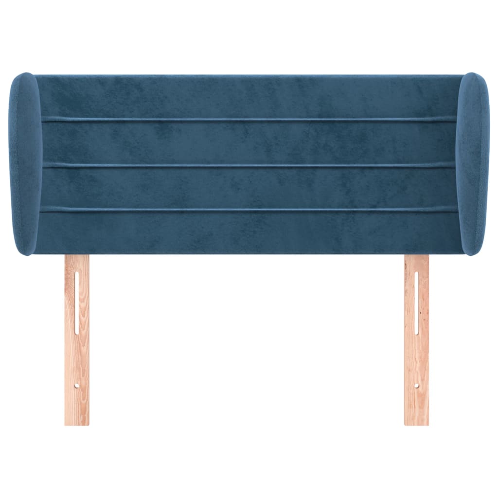 vidaXL Tăblie pat cu aripioare albastru închis 93x23x78/88 cm textil vidaXL Tăblie pat cu aripioare albastru închis 93x23x78/88 cm textil