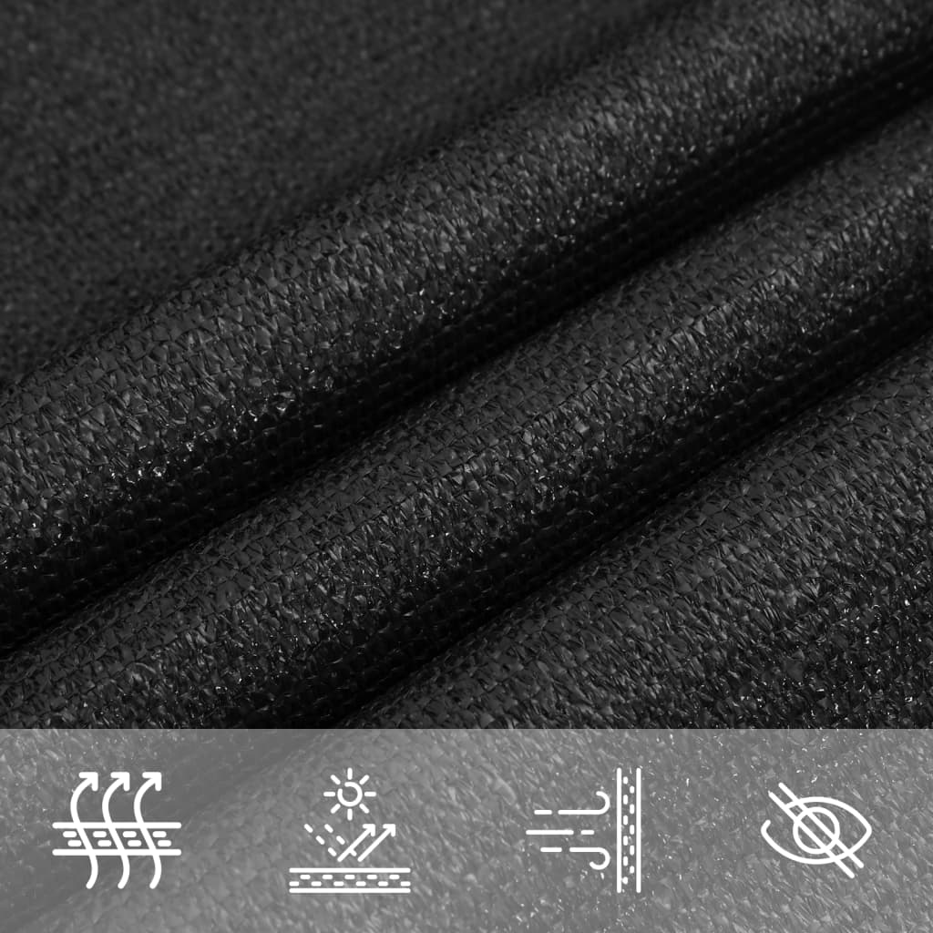 vidaXL Pânză parasolar, negru, 3x6 m, HDPE, 160 g/m² vidaXL Pânză parasolar, negru, 3x6 m, HDPE, 160 g/m²