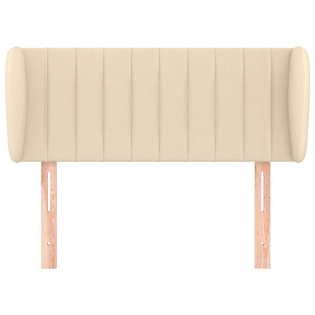 vidaXL Tăblie de pat cu aripioare crem 83x23x78/88 cm material textil vidaXL Tăblie de pat cu aripioare crem 83x23x78/88 cm material textil