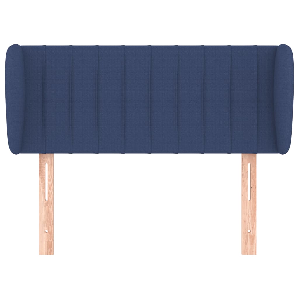 vidaXL Tăblie de pat cu aripioare, albastru, 83x23x78/88 cm  textil