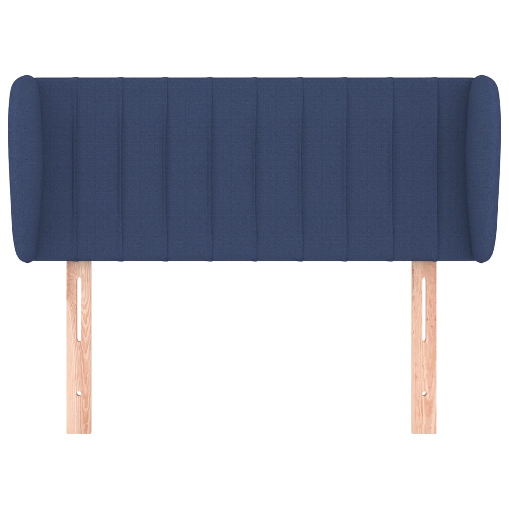 vidaXL Tăblie de pat cu aripioare albastru 93x23x78/88 cm textil vidaXL Tăblie de pat cu aripioare albastru 93x23x78/88 cm textil