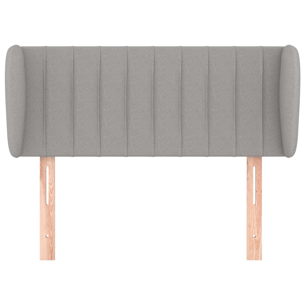 vidaXL Tăblie de pat cu aripioare gri deschis 103x23x78/88 cm textil vidaXL Tăblie de pat cu aripioare gri deschis 103x23x78/88 cm textil