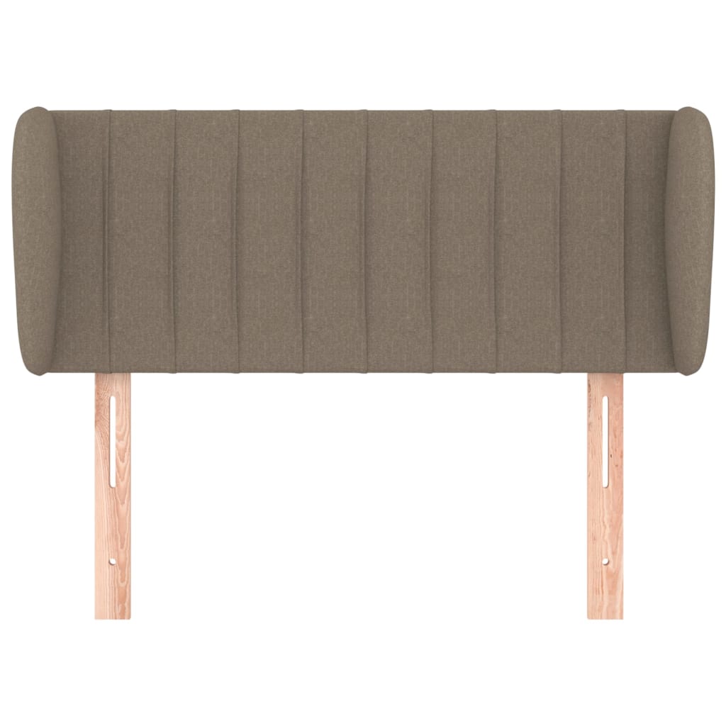 vidaXL Tăblie de pat cu aripioare gri taupe 103x23x78/88 cm textil