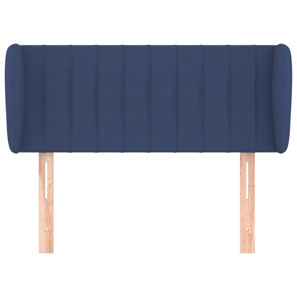 vidaXL Tăblie de pat cu aripioare, albastru, 103x23x78/88 cm textil