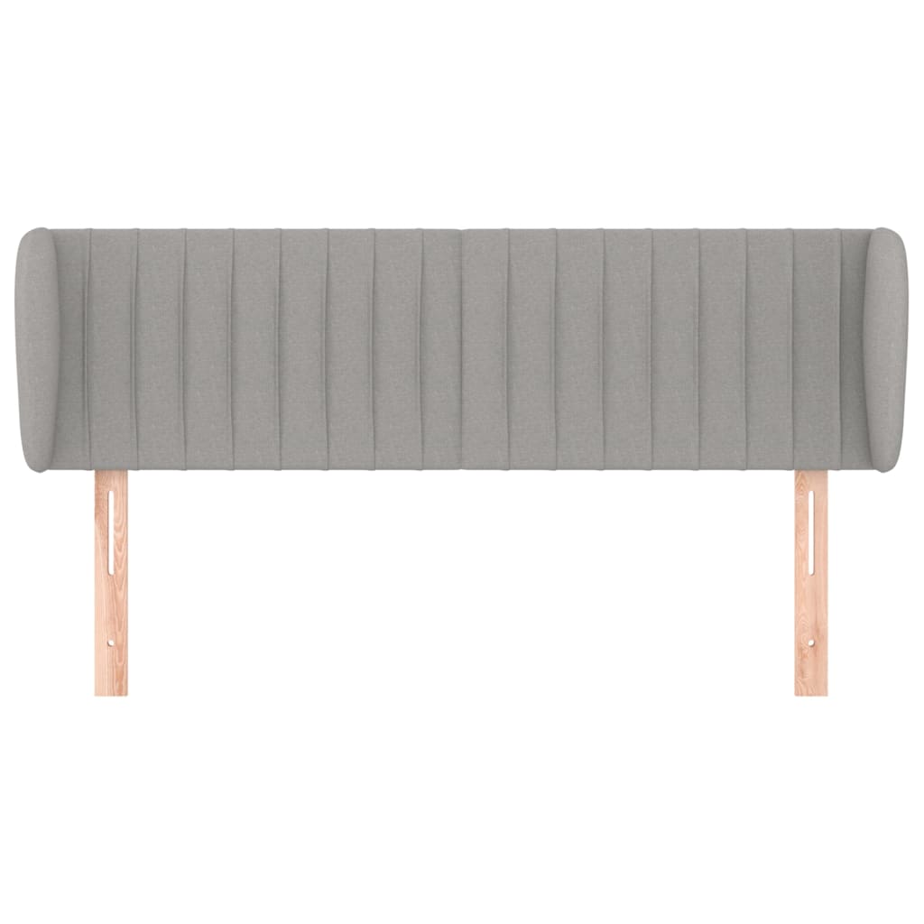 vidaXL Tăblie de pat cu aripioare gri deschis 147x23x78/88 cm textil vidaXL Tăblie de pat cu aripioare gri deschis 147x23x78/88 cm textil