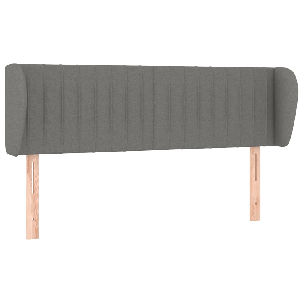 vidaXL Tăblie de pat cu aripioare gri închis 147x23x78/88 cm textil vidaXL Tăblie de pat cu aripioare gri închis 147x23x78/88 cm textil