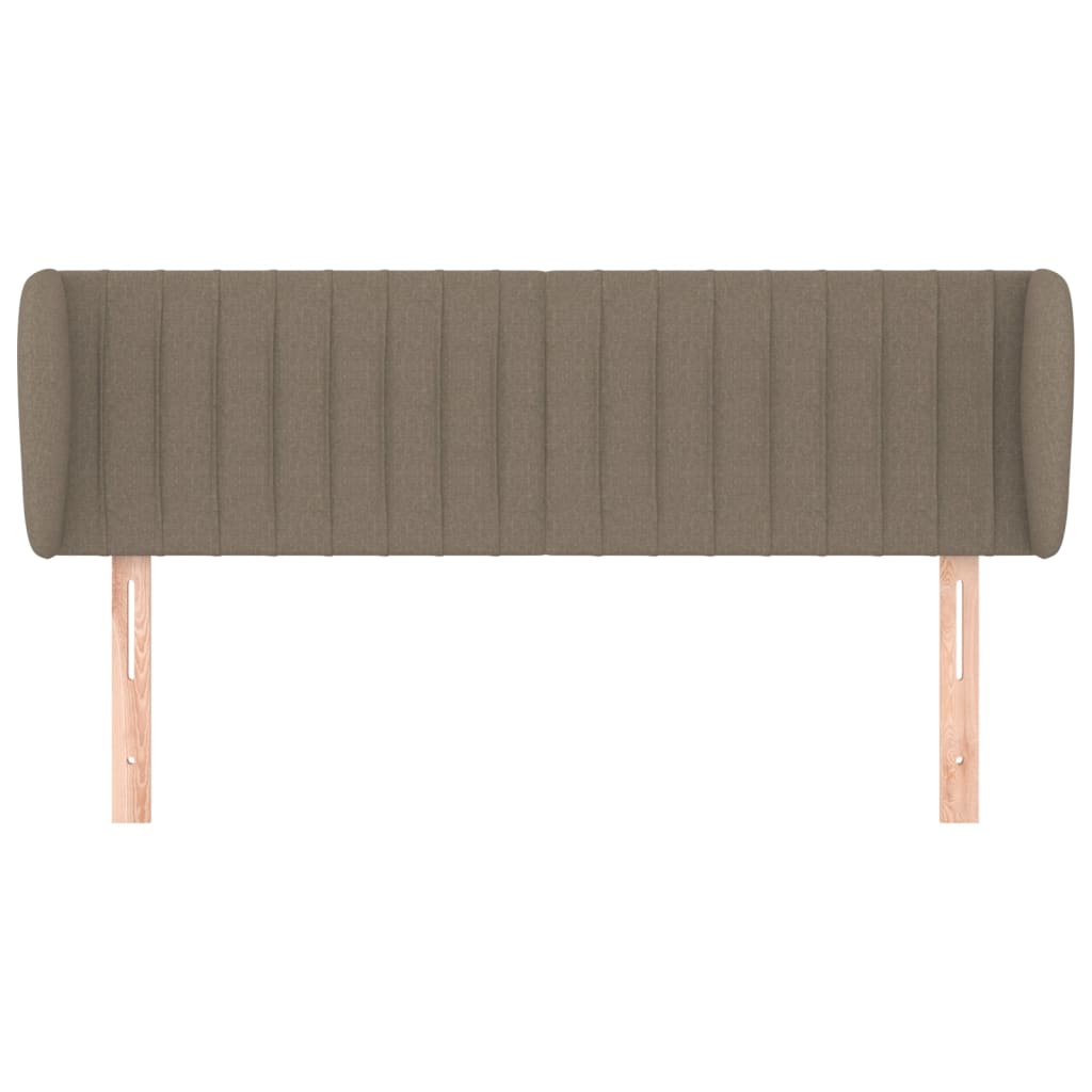 vidaXL Tăblie de pat cu aripioare gri taupe 147x23x78/88 cm textil