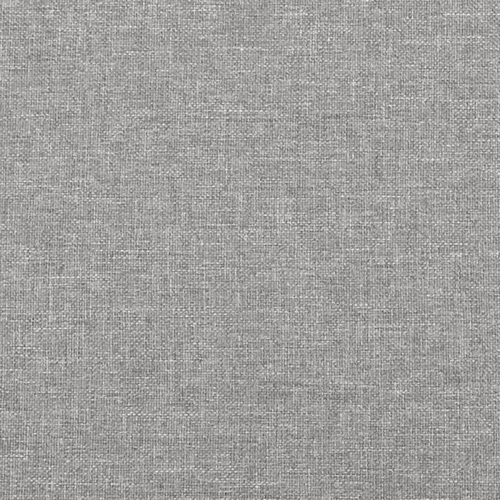 vidaXL Tăblie de pat cu aripioare gri deschis 163x23x78/88 cm textil