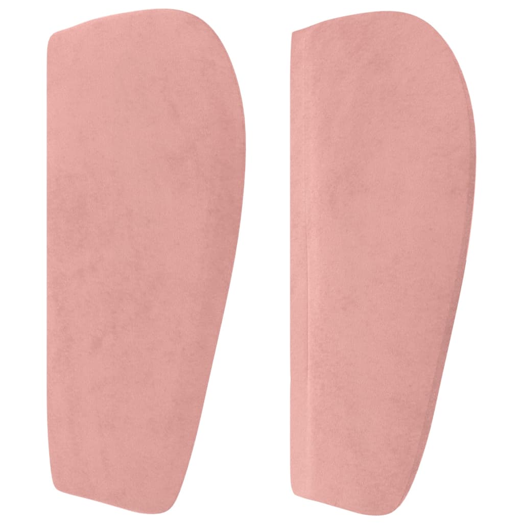 vidaXL Tăblie de pat cu aripioare roz 83x23x78/88 cm catifea vidaXL Tăblie de pat cu aripioare roz 83x23x78/88 cm catifea