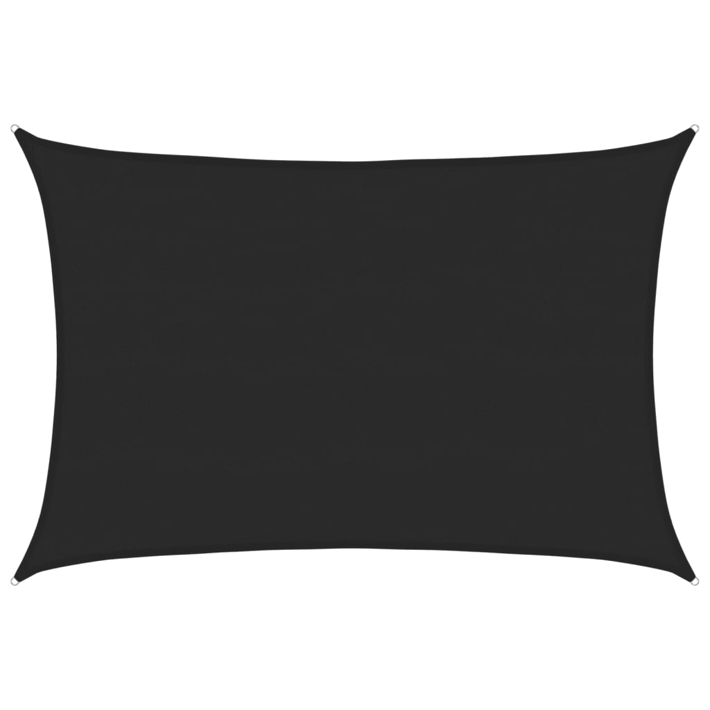 vidaXL Pânză parasolar, negru, 5x7 m, HDPE, 160 g/m²