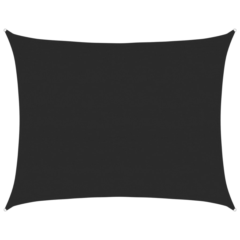 vidaXL Pânză parasolar, dreptunghiular, negru, 6x8 m, HDPE, 160 g/m²