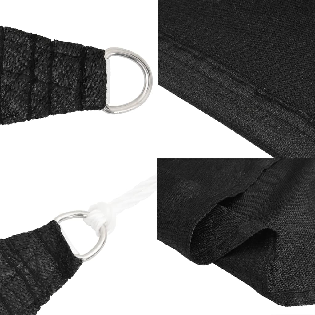 vidaXL Pânză parasolar, dreptunghiular, negru, 6x8 m, HDPE, 160 g/m²